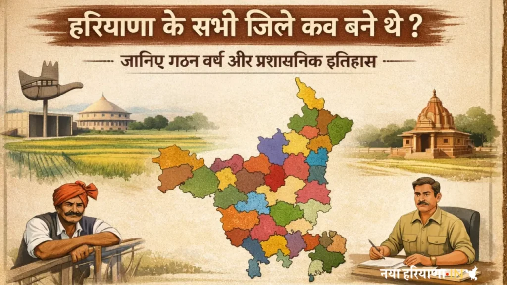 हरियाणा का कौन सा जिला कब बना था?